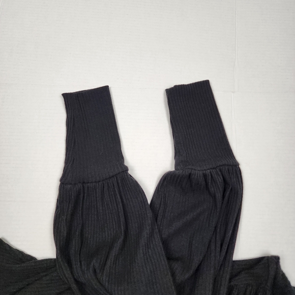 Forever 21 Plus Bodysuit Ribbed Black Knit Puff Long Sleeve NWT Size 2X - Picture 7 of 16